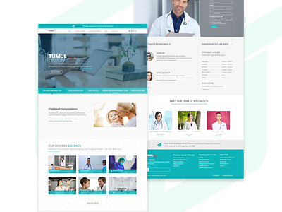 Tumul Medical Care - Medical Care Website UI Design illustration