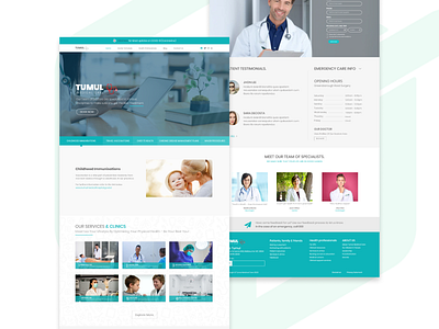 Tumul Medical Care - Medical Care Website UI Design