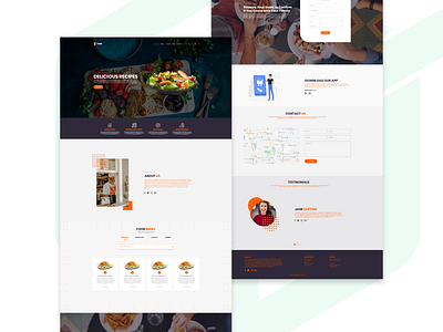 Tumul Resturent - Resturent Website UI Design illustration