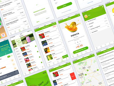 Fruit app Small app clean experience design fruits green ios uiux design user experience designer