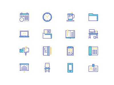 Office supplies icons icon，study，work，clean，phone