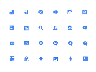 Facet Icons app cardboard design experience design iconography icon，facet，blue illustration man map uiux design user interface site woman