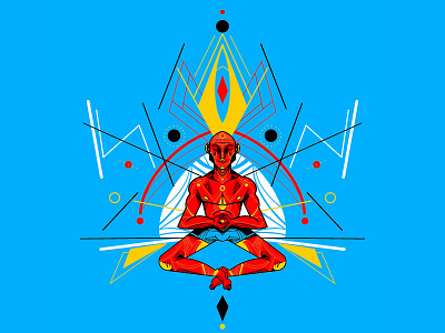 QUARENTENA DIA 26 adobe design geometric illustration illustrator meditation procreate vector zen