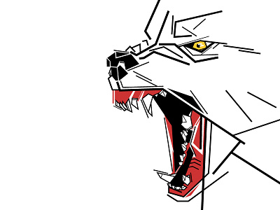 Angry Wolf angry animal beast geometric illustration illustrator vetor wolf