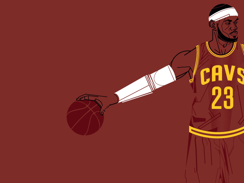 King Lebron basketball cavaliers cavs cleveland illustration illustrator king lebron vector