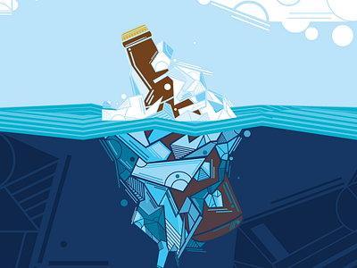 Cold Beer adobe beer bier cold geometric glass ice iceberg illustration illustrator sean vector