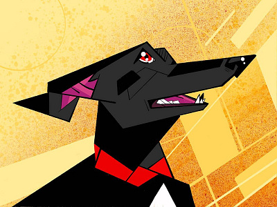 Mad Dog 07 dog geometric illustration mad mad dog procreate underdog