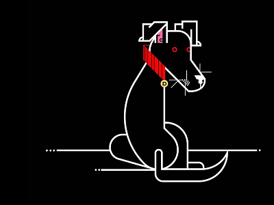 Mad Dog 08 dog geometric illustration illustrato underdog vector