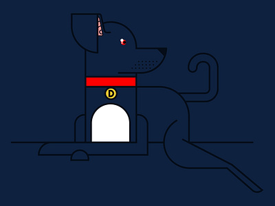 Mad Dog 30 adobe design django dog geometric illustration illustrator mad dog pet underdog vector vetor