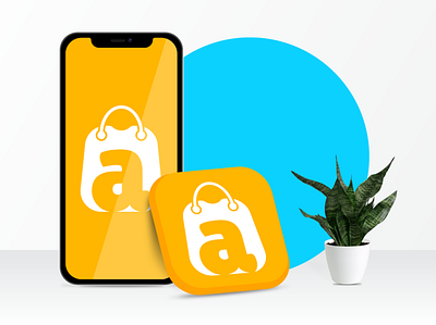 App Icon Design | AIZR Store a a letter app icon app icon design app icon logo app logo bag branding cart custom logo design graphic design illustration logo online shopping store vector