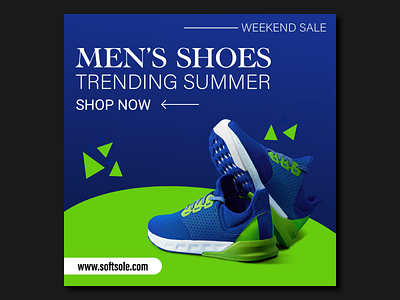 Social Media Post Design - Men's Shoes | Sale Promotion ads advertisement banner branding cover design discount facebook graphic design instagram linkedin marketing offer post product promotion sale social media