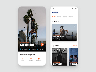 Fitness App app app design fitness app healthapp minimalist