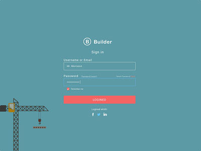 Builder | login page login page ui ux