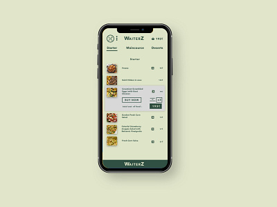 WaiterZ app ui