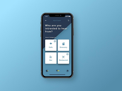 RestyApp app design ui