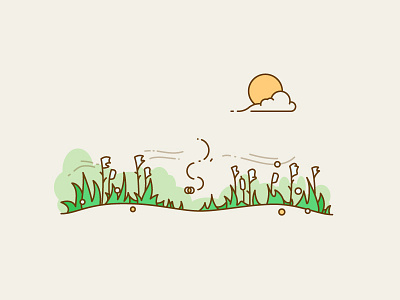 Reeds beach fly fresh grass illustration line nature park reeds relax simple wind