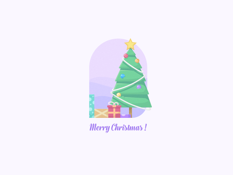 Merry Christmas! happiness santa xmas fancy holiday merry new year 2018 gift flat tree christmas
