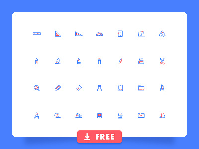 28 Free Stationery Icon Set clip download eraser feather pen free icons line protractor scissors simple stapler stationery