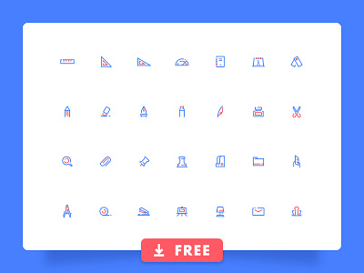 28 Free Stationery Icon Set