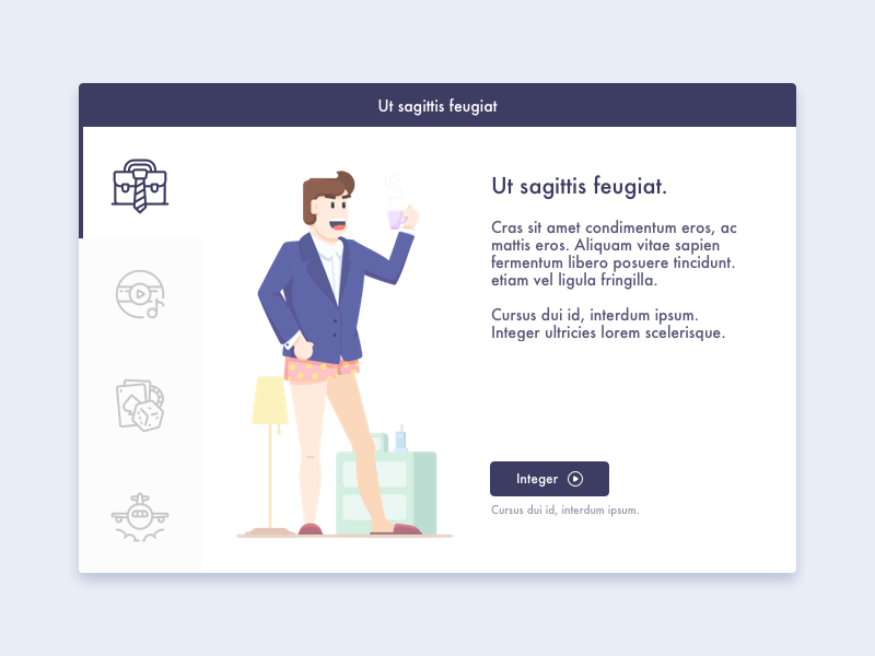 Interface explore design style page illustration dialog tab icon business ui desktop interface