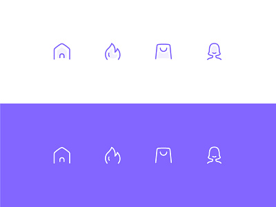 Icons fire flat home hot icons illustration me outline purple recommend shopping tabbar