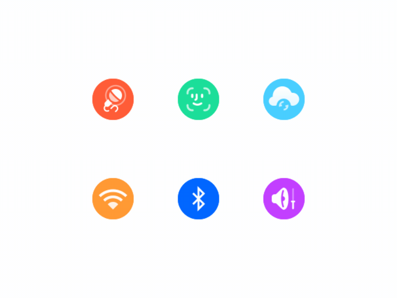 Mobile & App permissions 2/2 ae bluetooth bodymovin connection data faceid icon icon animation interaction lottie mircophone permissions svg system turn on ui upload uploads volmue wifi