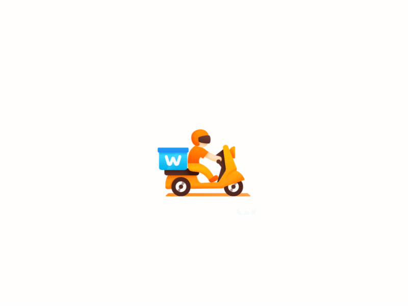 Switching shopping modes animation carrier change deliver delivery ecommerce icon illustration interface mall micro animation mode motorbike motorcycle package shopping shopping mall store subway switch