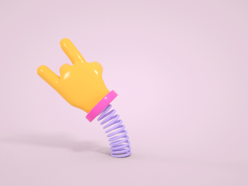 Corna animation c4d corna gesture hand loop motion octane octanerender plastic render rock yeah