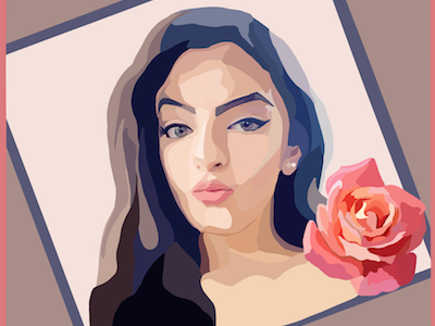 #onfleek art fleek human illustrator paint rose vector
