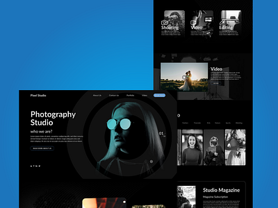 Photography Studio Landing Page landing page ui uiux webdesign