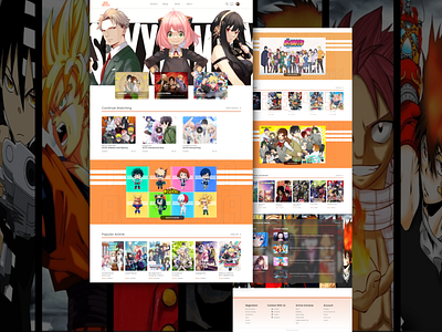 Anime Landing Page adobe photshop app design branding dashboard dashboard design design illustration landing page logo ui uiux
