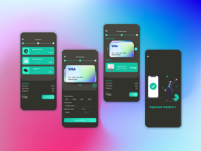 Credit Card Checkout app design dailyui ui uiux