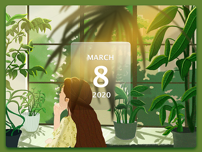 Spring day calendar design design illustration ui