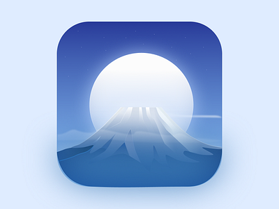 Fuji moon design icon ui
