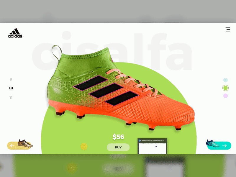 Adidas App Challenge - uplabs adidas aftereffets challenge checkout page design photoshop shoes shoes app uplabs challenge user experience design