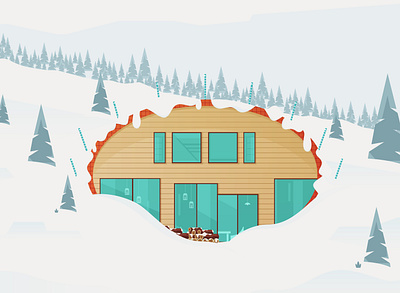 Icey House 2020 2020 design branding colors corona coronavirus doors forest graphicdesign house ice illustraion lights mountains quarantine trees typogaphy window woods