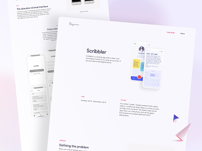 Personal Portfolio - Case Study Page casestudy clean design minimal typography ui ui ux uidesign ux uxdesign uxui writing app