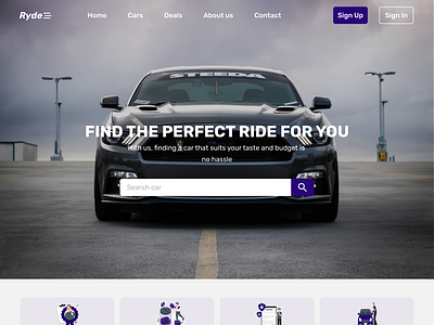 Ryde Landing Page