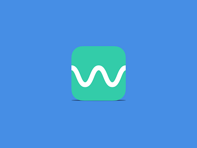 Wishywash app icon app design blue icon design laundrette laundromat ui water wave