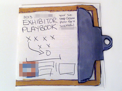 Playbook Die-Cut (really rough) Mock Up clipboard die die cut exhibitor packaging playbook print tradeshow