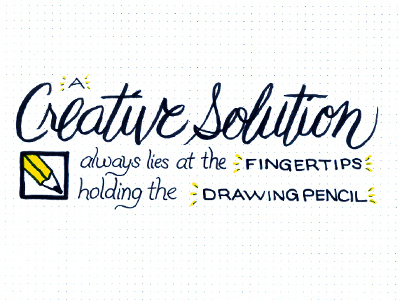 Creative Solution - sketch calligraphy cursive doodle handwriting icon icon graphics inked lettering quote raphael henry script sketch