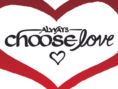 Always Choose Love - Calligraphy brush script calligraphy heart lettering love print script uncial