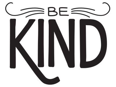 Be Kind Crop hand lettering lettering script sketch swash