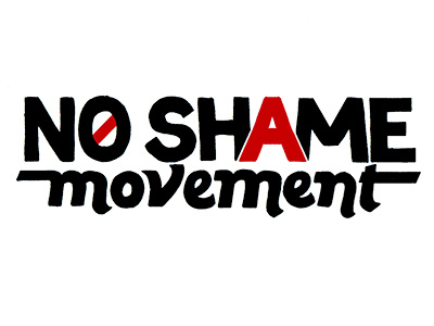 No Shame Movement - Conceptual Mockup calligraphy hand lettering italic lettering movement sketch