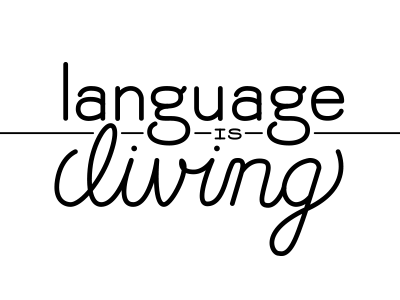 Language is Living - Vector calligraphy cursive hand lettering language lettering script writing