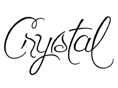 Crystal - Work in Progress calligraphy crystal cursive hand lettering lettering script