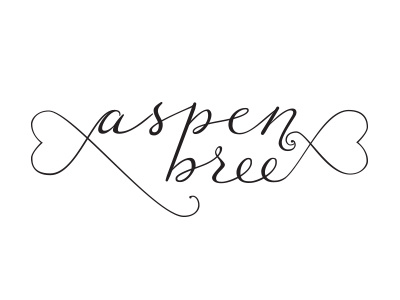 Aspen Bree - Rough Vector baby calligraphy hearts lettering