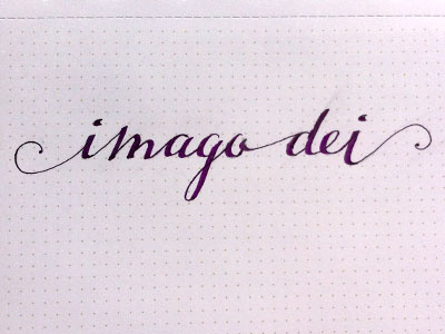 Imago Dei Sketch calligraphy cursive lettering script sketch sketchbook