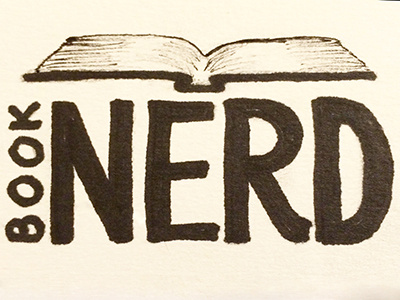 Book Nerd book illustration lettering sketch