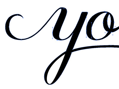 Yo - Bezier bezier calligraphy cursive curves illustrator o script y